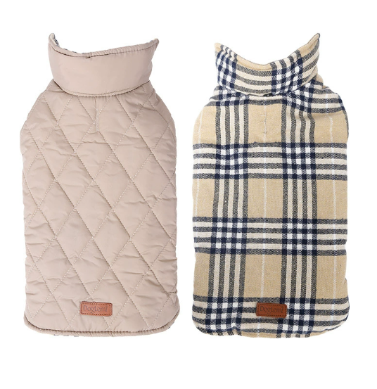 Waterproof Reversible Plaid Pet Jacket for Pets