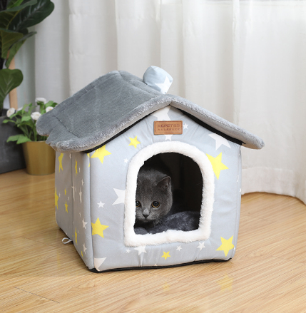 Warm Closed Catl House for Pets