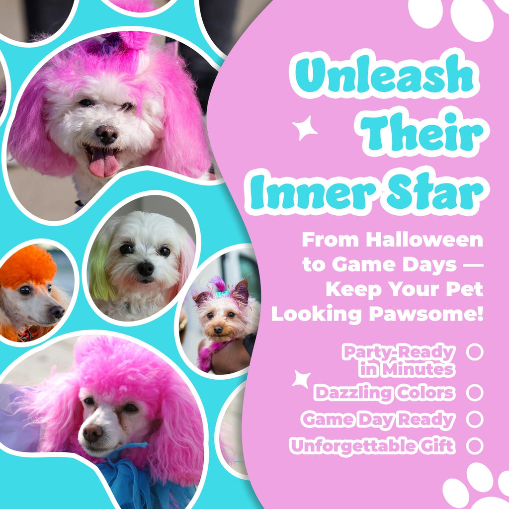 Pet Hair Dye - 8 Color Pet Safe Hair Dye Non Toxic Temporary Pet Hair Paint Pens