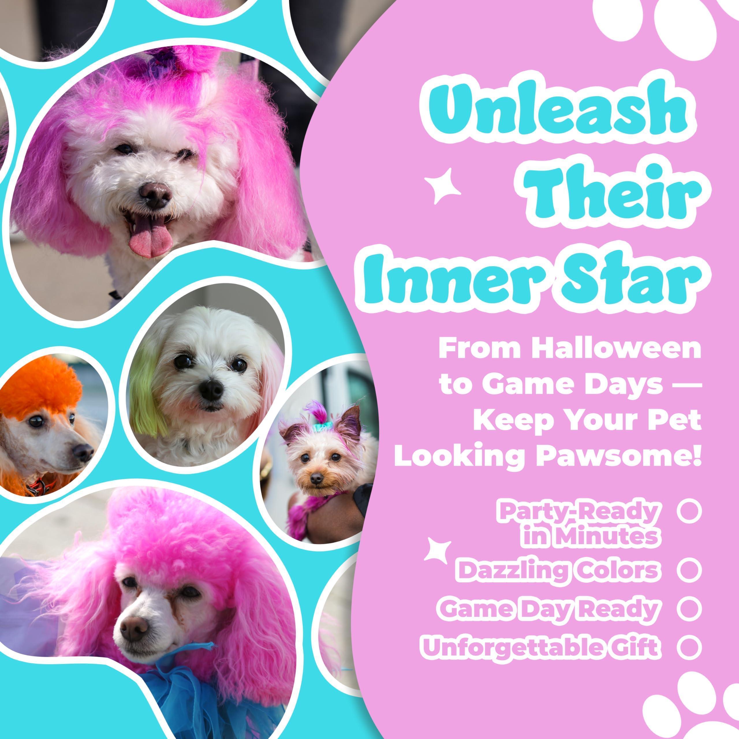 Pet Hair Dye - 8 Color Pet Safe Hair Dye Non Toxic Temporary Pet Hair Paint Pens