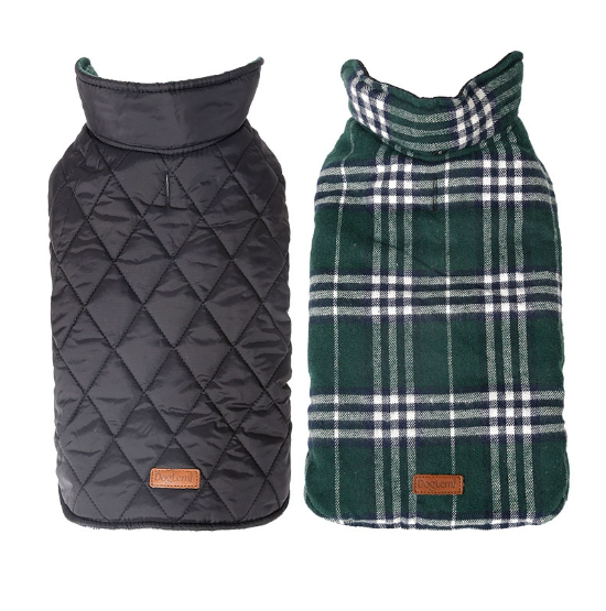 Waterproof Reversible Plaid Pet Jacket for Pets