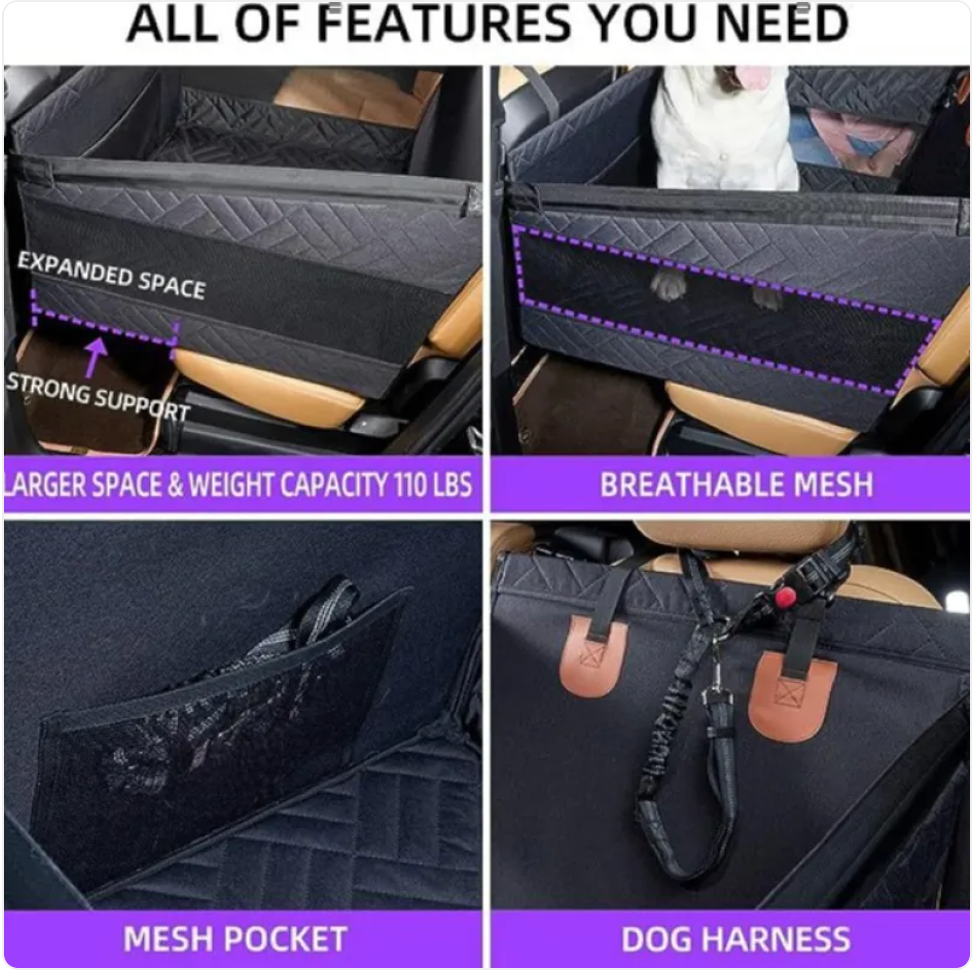 Waterproof & Dirt-Resistant Pet Bed for Car Travel