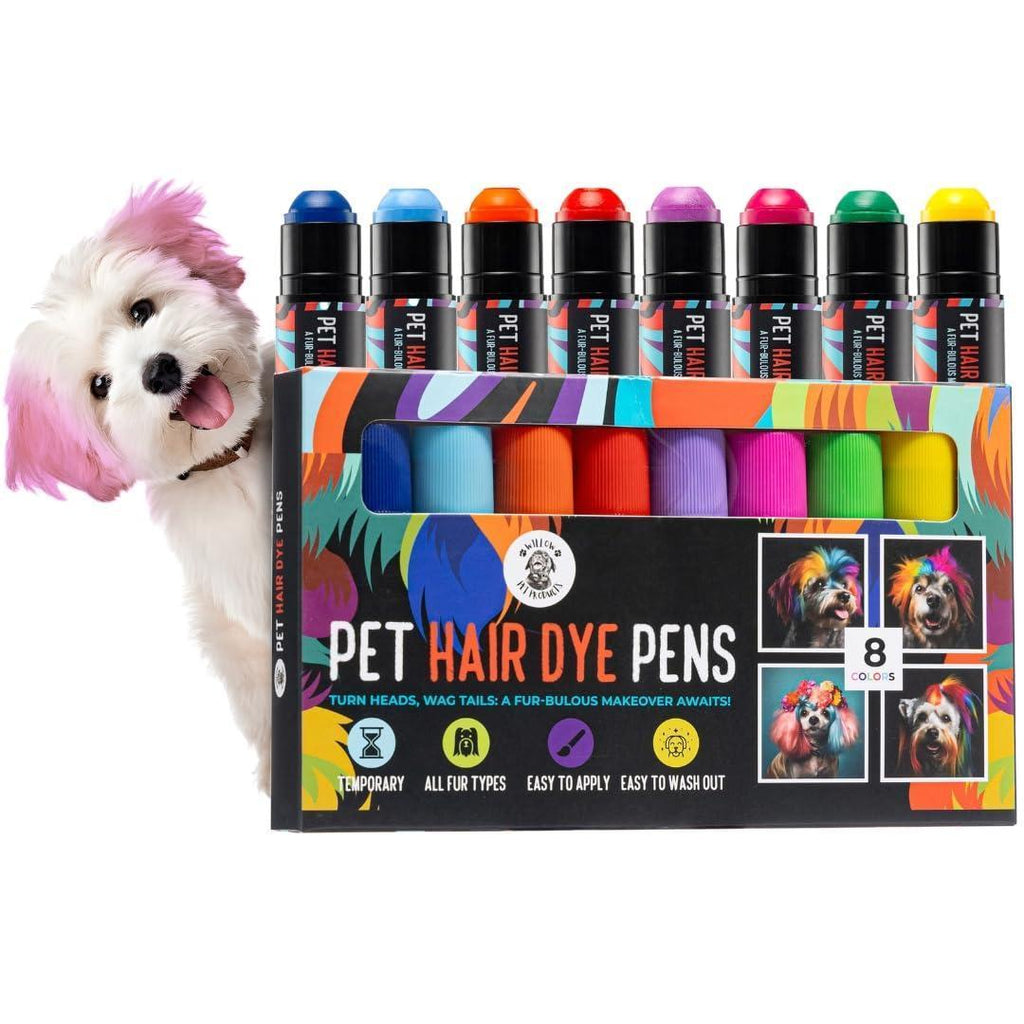 Pet Hair Dye - 8 Color Pet Safe Hair Dye Non Toxic Temporary Pet Hair Paint Pens